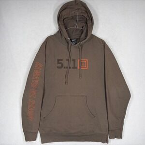 5.11 Tactical Always Be Ready Graphic‎ Hoodie Brown Mens Large TLBLIN-4389-1